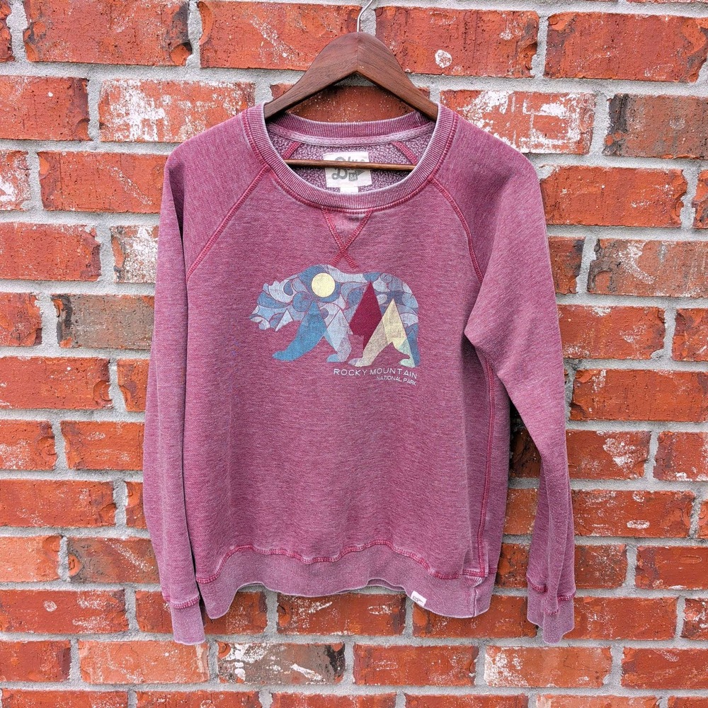 Blue 84 Sweatshirt Mens Medium Maroon Rocky Mountain National Park Pullover